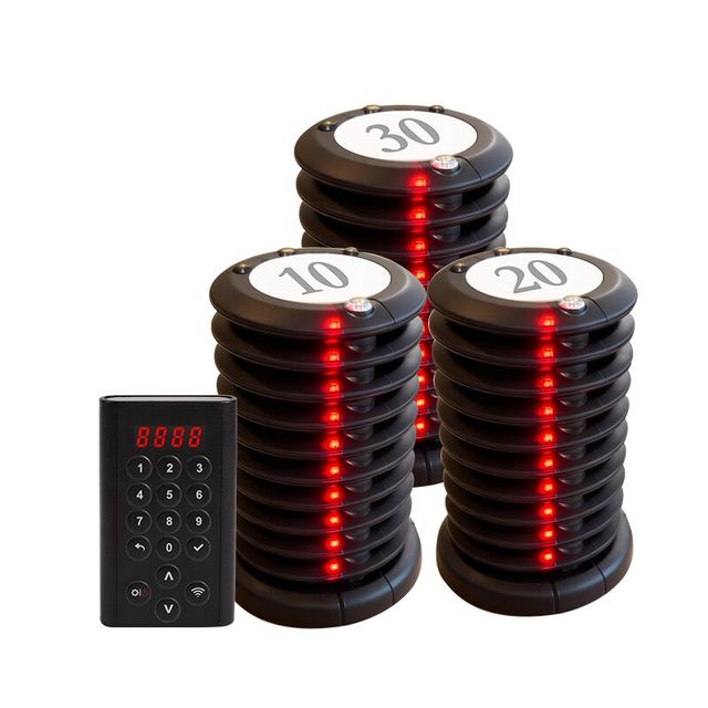 Long Range Wireless Restaurant Pager System Calling Coaster Buzzers With USB Function