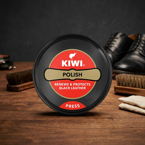 <b>Black</b> <b>Shoe</b> <b>Polish</b> Metal Tin <b>Shoe</b> Care Wax for Leather Footwear Press Cap Packaging 40g - Product Image 3