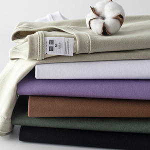 Short-sleeved T-<b>shirt</b> <b>Men's</b> Pure Cotton Round <b>Collar</b> <b>High</b> Quality Solid Color Loose Weight Combed Cotton Bottom <b>Shirt</b> - Product Image 2