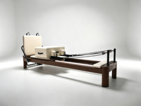 Lit de Pilates Reformer en aluminium robuste avec chariot à glissement fluide, ensemble complet d'accessoires pour studio et domicile