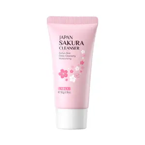 Esfoliante hidratante japonês Sakura Limpeza profunda Controle de óleo 50g Limpador facial