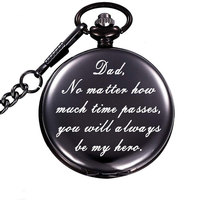 Montre à chaîne pour homme Montres de poche pour la fête des pères Papa