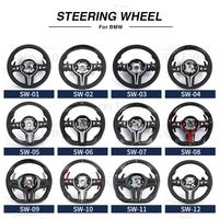 Volant de voiture en daim noir avec bande bleue pour BMW M2 M3 M4 M5 X5 F07 F10 F20 F30 F32 F35 F36 F48 F25 F26 F15 F16 F80 F82 F12 F90