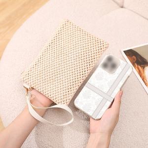 Nuevo Bolso de Mano Tejido de Paja, Cartera de Moda para Mujer, Bolso de Mano de Paja Ecológico, Monedero de <span class=keywords><strong>Ganchillo</strong></span>, Bolsa para Teléfono con Correa para la Muñeca - Product Image 4
