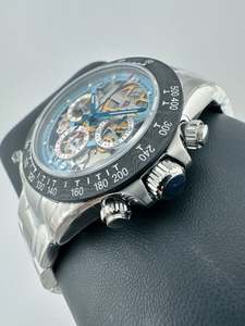 นาฬิกาดำน้ำแบบ Open-Work สีคาร์บอน ขนาด 40 มม. ตัวเรือนสแตนเลสสตีล สายสแตนเลสสตีล หน้าปัดแซฟไฟร์คริสตัล พร้อมเข็มบอกเวลา ระบบกลไกคุณภาพสูง - Product Image 4