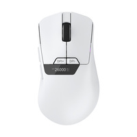 Ratón BSCI PAW3395, Ratón Ligero Programable para Juegos, Ratón para Juegos con Tres Modos de Conexión: Inalámbrico 2.4Ghz, Bluetooth y Cableado, con Pantalla OLED
