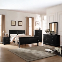 Table de chevet classique traditionnelle noire à 2 tiroirs en bois pour chambre à coucher