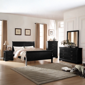 Comodino Classico Tradizionale Nero a 2 Cassetti, Mobile in Legno per Camera da Letto - Product Image 6
