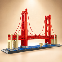 Ensemble de blocs de construction de la Ponte Golden Gate - San Francisco, pour les distributeurs de jouets en gros, les commerces de souvenirs et les boutiques de cadeaux