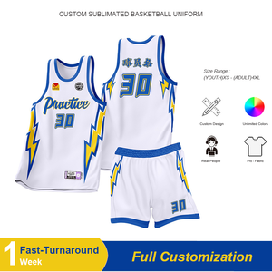 カスタムユースバスケットボールジャージ - 長持ちする昇華プリントによる完全カスタマイズ可能な子供・ティーンチームユニフォームセット - Product Image 2