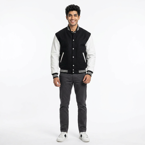 Chaquetas Varsity Personalizadas de Alta Calidad para Hombre, 100% Algodón y Lana, Excelentes Chaquetas de Béisbol, Múltiples Colores, Invierno - Product Image 1