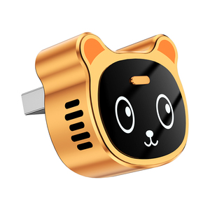 Adaptador Bluetooth CarPlay Portátil con Diseño de Gato en Color Dorado, Conexión Inalámbrica para Estéreo de Auto - Product Image 1