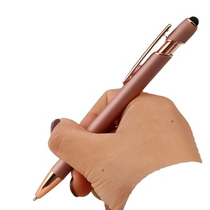 Bolígrafo 2 en 1 Personalizado con Lápiz Óptico y Punta Retráctil para Pantallas Táctiles, Cuerpo Metálico, Tinta Negra de 1.0 mm, Regalo Ideal - Product Image 3