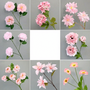 <span class=keywords><strong>Roses</strong></span> en soie rose réalistes, arrangements floraux artificiels haut de gamme pour décoration de mariage sur pied - Product Image 6