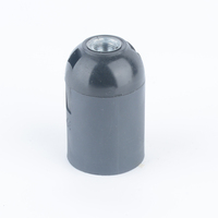 Douille de lampe filetée en bakélite/plastique, support d'ampoule européen avec anneau CE E26 E27