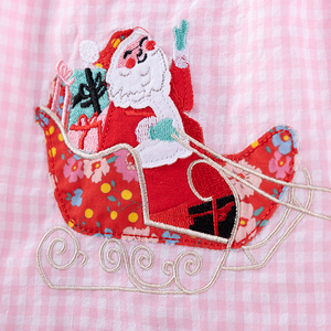Petites filles robe manches longues col rond <span class=keywords><strong>dessin</strong></span> <span class=keywords><strong>animé</strong></span> cerf de noël broderie robe douce <span class=keywords><strong>pour</strong></span> 2-7Y - Product Image 5