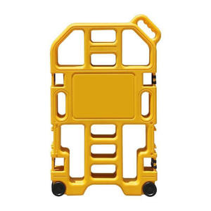 Barrière <span class=keywords><strong>de</strong></span> sécurité portable en HDPE jaune, barrière <span class=keywords><strong>de</strong></span> circulation, clôture <span class=keywords><strong>de</strong></span> chantier, barrière <span class=keywords><strong>de</strong></span> chantier pliable à 4 segments, entretien d'ascenseur - Product Image 2
