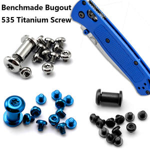 Set di viti per <span class=keywords><strong>Benchmade</strong></span> Bugout 535 EDC con manico in titanio lavorato in fabbrica, tipo a pulsante colorato per trasporto tascabile - Product Image 2