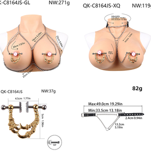 QK-C8164JS Nieuwe Gouden Tepelklemmen Hoogwaardig Metalen Materiaal Geeft Een Tintelend Gevoel Aan Tepels Bdsm-Apparaat Erotisch Korset - Product Image 6