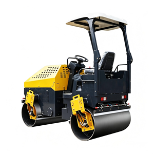 Mini Rodillo Vibratorio Pequeño de Doble Tambor, Maquinaria de Compactación de Asfalto Agrícola Diésel - Product Image 3