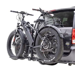 Porte-vélos inclinable pour 2 vélos électriques, compatible avec les roues de 17 <span class=keywords><strong>à</strong></span> 29 pouces, fixation sur attelage standard et pneus larges, pour camping-car, SUV, voiture, véhicule - Product Image 1