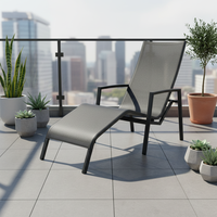 Chaise longue de jardin en Textilene pas chère, chaise de plage empilable, lit de jour pour patio