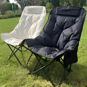 <span class=keywords><strong>Chaise</strong></span> pliante <span class=keywords><strong>de</strong></span> <span class=keywords><strong>camping</strong></span> d'extérieur avec dossier haut, réglage à 3 niveaux, <span class=keywords><strong>chaise</strong></span> portable pour pique-nique, siège individuel, coussin <span class=keywords><strong>confortable</strong></span> - Product Image 2
