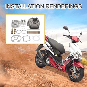 Kits Cylindre GOOFIT Avec Piston de Remplacement <span class=keywords><strong>pour</strong></span> <span class=keywords><strong>Scooter</strong></span> Moto JOG <span class=keywords><strong>50CC</strong></span> - Product Image 6