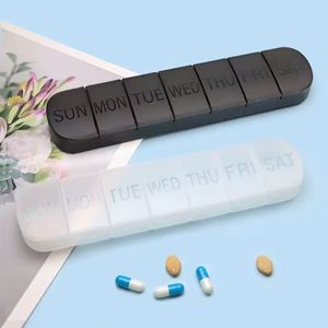 Pastillero Portátil de Polipropileno para 7 Días, Hermético y a Prueba de Polvo, con Siete Compartimentos, Dispensador de Medicamentos en Tira Larga de Gran Capacidad - Product Image 2