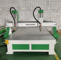 Routeur cnc 3d à double tête, machine de sculpture du bois