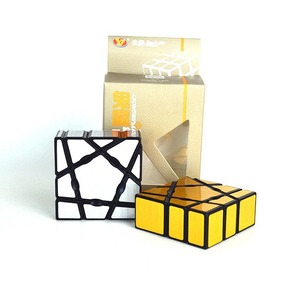 Cubo Mágico Yongjun 1x1 Ghostly <span class=keywords><strong>Cube</strong></span> Plateado y Dorado de Forma Irregular para Aliviar el Estrés, Unisex para Adolescentes - Product Image 1