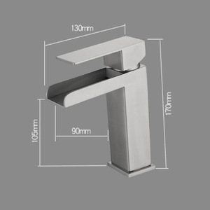 Robinet cascade en acier inoxydable 304 de Kaiping Plumbing Hardware, mitigeur chaud/froid pour lavabo - Product Image 2