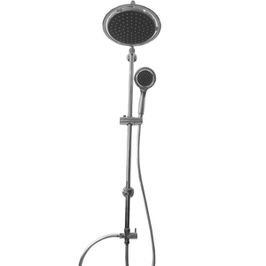 Ensemble de douche mural en acier inoxydable à trois poignées, style moderne, avec pommeau de douche carré effet pluie, finition polie YP-112 Polished S - Product Image 2