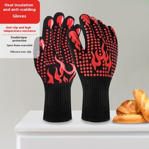 <span class=keywords><strong>Guanti</strong></span> da Barbecue Ignifughi a 800 Gradi, Resistenti alle Alte Temperature, <span class=keywords><strong>Guanti</strong></span> in Silicone a Cinque Dita per <span class=keywords><strong>Forno</strong></span> e Microonde - Product Image 4