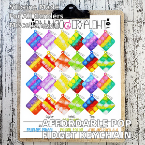 Bán nhà máy trực tiếp cảm giác giải nén Thần Tài Keychain phổ biến Silicone Pop cảm giác khối rẻ hơn Trick Keychain - Product Image 2