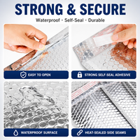 Amplop Gelembung Tahan Air Berlapis Aluminium Foil, Kantong Pengiriman Segel Otomatis untuk Pakaian, Perhiasan, Elektronik, Barang-Barang Kecil