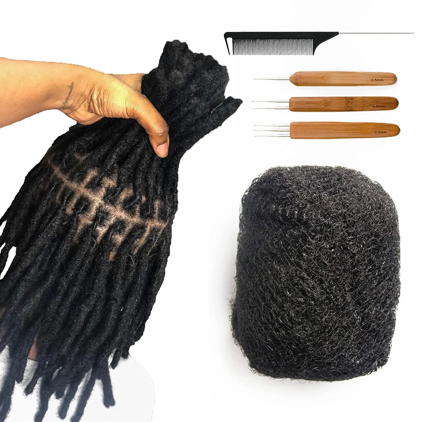 Wholesale Tight Afro Kinky Curly Brazilian Human Hair The Preferred Hair Material for Dreadlocks and Extensions