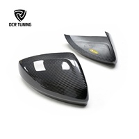 Cubierta de Espejo Retrovisor Delantero de Fibra de Carbono Seca, Tipo Adhesivo, para Audi A1/POLO 2019-2022, Piezas de Modificación Exterior