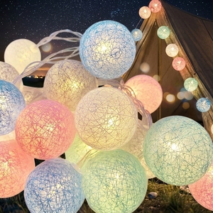 Cotton Balls <strong>Indoor</strong> String <strong>Lights</strong> <strong>Battery</strong> Operated Fairy <strong>Lights</strong> for Kids Girls Bedroom Dorm Patio Garden Christmas Party - Product Image 1