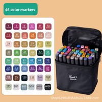 Stylo marqueur Starry 24/36/48 couleurs, stylo aquarelle double face pour enfants, pour élèves du primaire, rechargeable, 168 couleurs