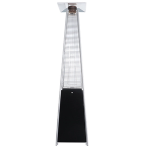 Calentador <span class=keywords><strong>de</strong></span> Patio <span class=keywords><strong>de</strong></span> <span class=keywords><strong>Gas</strong></span> Negro Pirámide Flame <span class=keywords><strong>de</strong></span> 13KW, Diseño Contemporáneo con Pulverización <span class=keywords><strong>de</strong></span> Hierro y Plástico, para Villas, Casas <span class=keywords><strong>de</strong></span> Huéspedes, <span class=keywords><strong>Chimenea</strong></span> Privada - Product Image 1