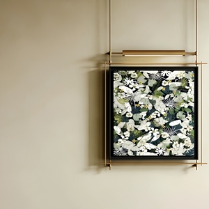 Arte Astratta in Metallo, Decorazione Murale in Stile Industriale Mid-Century, Dipinto Luminoso per Corridoi e Ingressi, Dimensioni Personalizzabili - Product Image 1