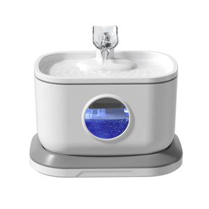 Fontaine à eau sans fil pour chat Axor 1080G, alimentée par batterie, rechargeable, fontaine à eau de bureau avec affichage lumineux bleu - Product Image 1