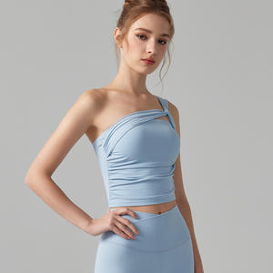 Femmes léger respirant Modal Yoga <span class=keywords><strong>gilet</strong></span> <span class=keywords><strong>Long</strong></span> Slim-Fit beauté dos entraînement sous-vêtements avant couleur unie pur désir Fitness - Product Image 2