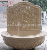 Taomi — fontaine d'eau d'intérieur en marbre jaune naturel, pour l'intérieur, vente en gros