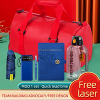 Parapluie capsule + batterie externe + stylo + cahier + bouteille de sport cadeau sac de sport ensemble ensembles de sport
