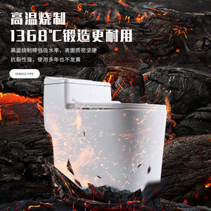 โถสุขภัณฑ์แบบไซฟอนดีไซน์ใหม่ ขนาด 550*550*500 มม. สีขาว เซรามิก - Product Image 2