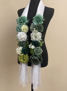 Couronne de fleurs artificielles personnalisable, rubans floraux artistiques, fleurs de saison pour la remise des diplômes, décoration de mariage artificielle - Product Image 5