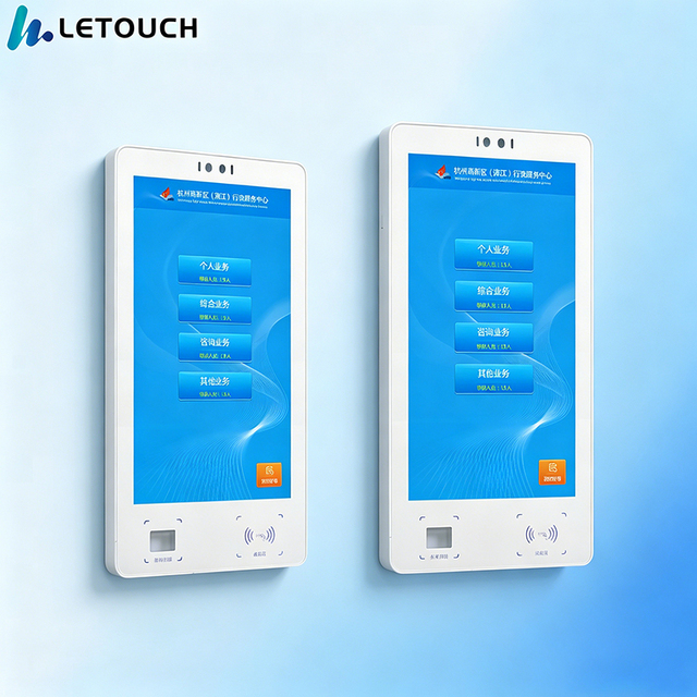 Wall-Mounted Industrial All-in-One Touch Screen Payment Machine 10.1-21.5" with Barcode Scan Facial Recognition & Card Swipe