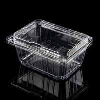 Boîtes d'emballage en PET transparent perforées pour fruits frais (tomates, cerises, raisins) – Contenants en plastique pour fruits en coquille